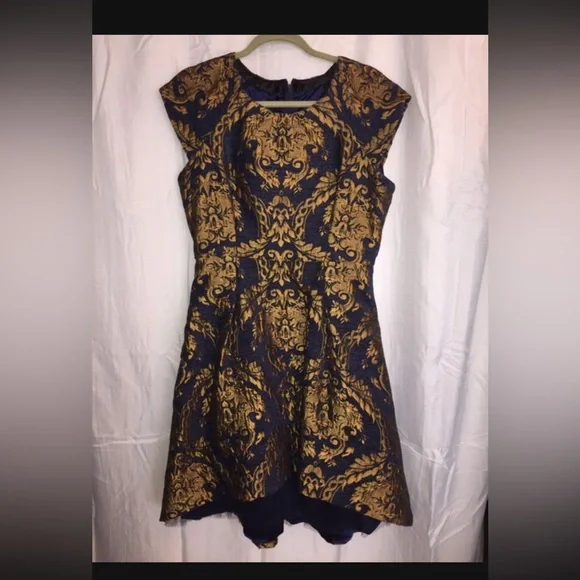 chi chi gold dress Baltic Born Womens Destiny Sequin Maxi Dress | Black + Gold main image 1